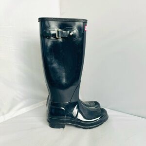 Hunter Original Gloss Black Tall Rain Boots Men’s 5, Women’s 6